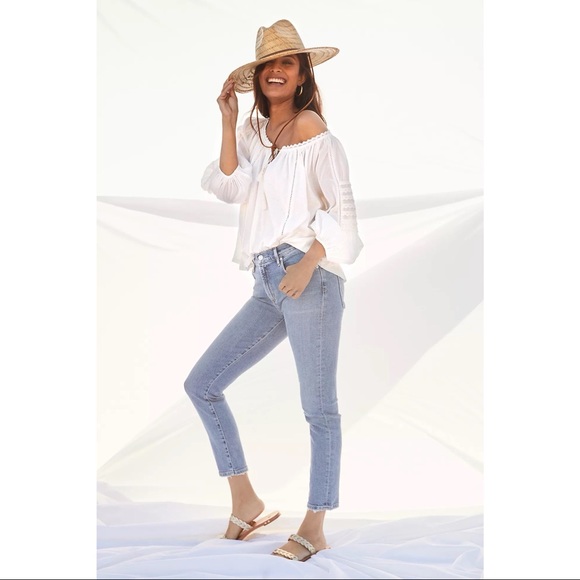 AGOLDE Toni Straight Jeans Medium Blue Size 31 NWT - Picture 6 of 6